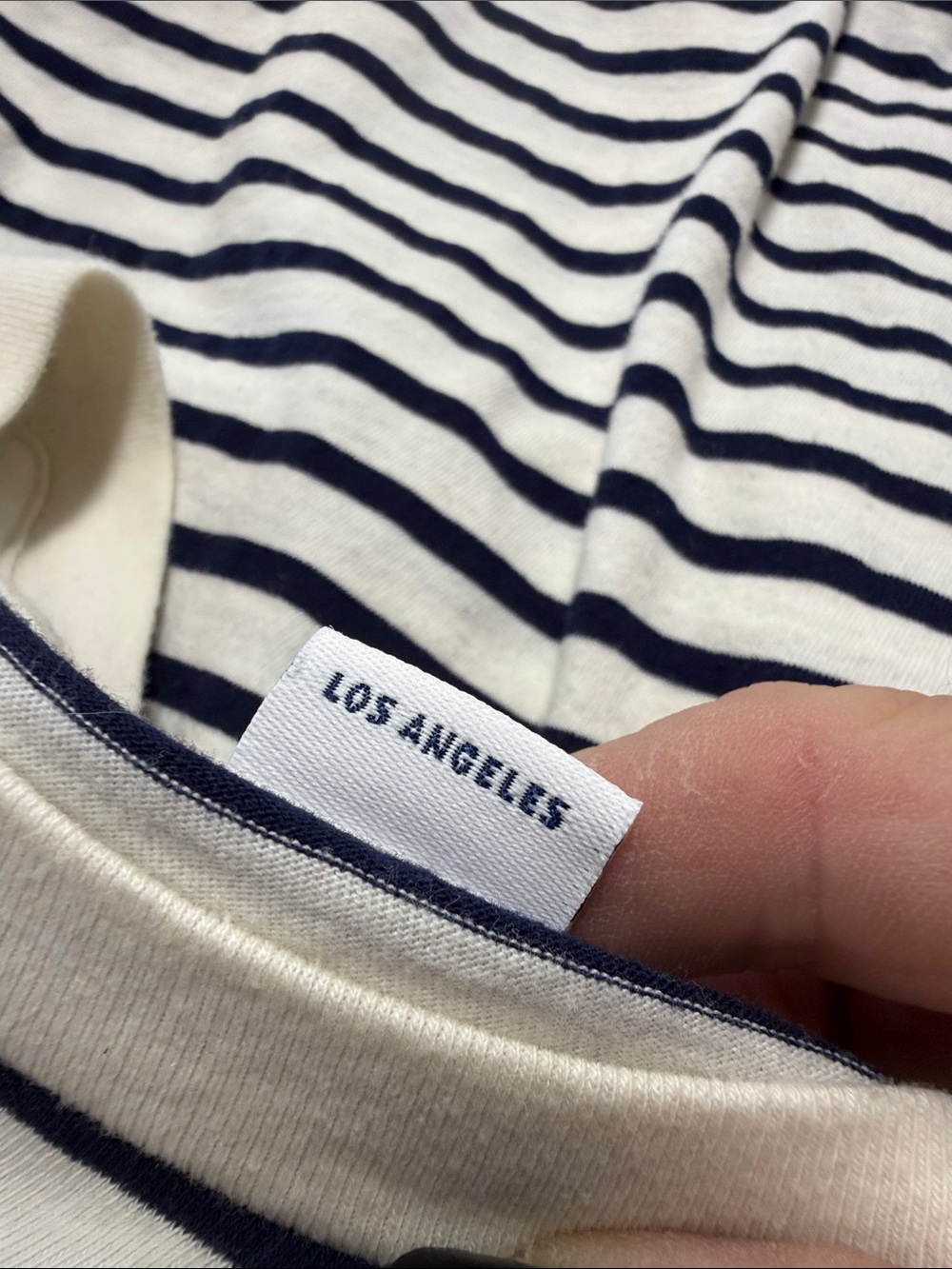 Clare V. Le Puff Long Sleeve Navy Cream Stripe T-Shirt Mini Dress Size XS - Picture 10 of 12